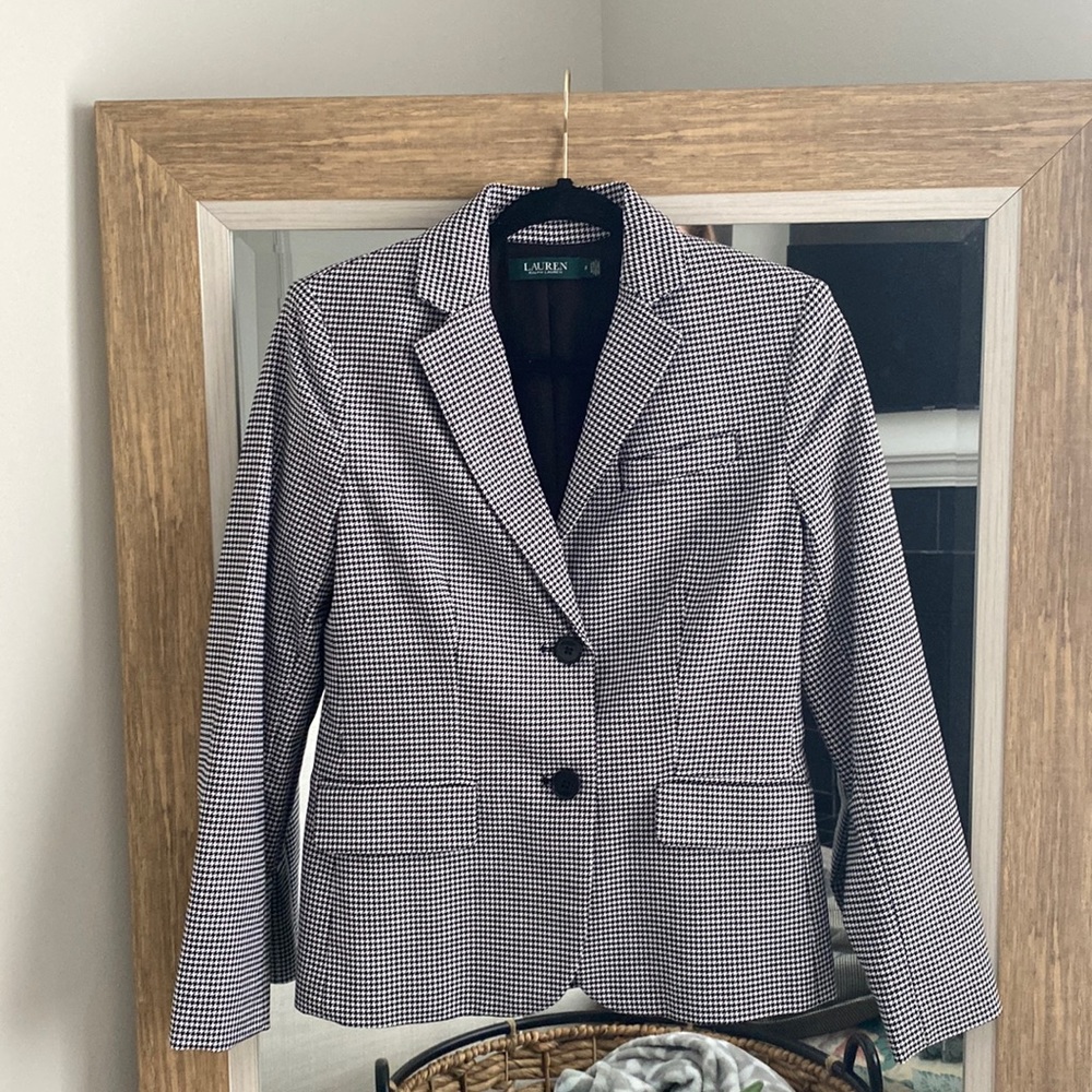 Ralph Lauren womens houndstooth blazer